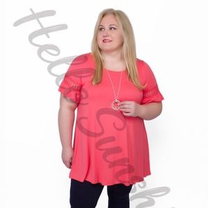 Plus Size Coral Tunic
